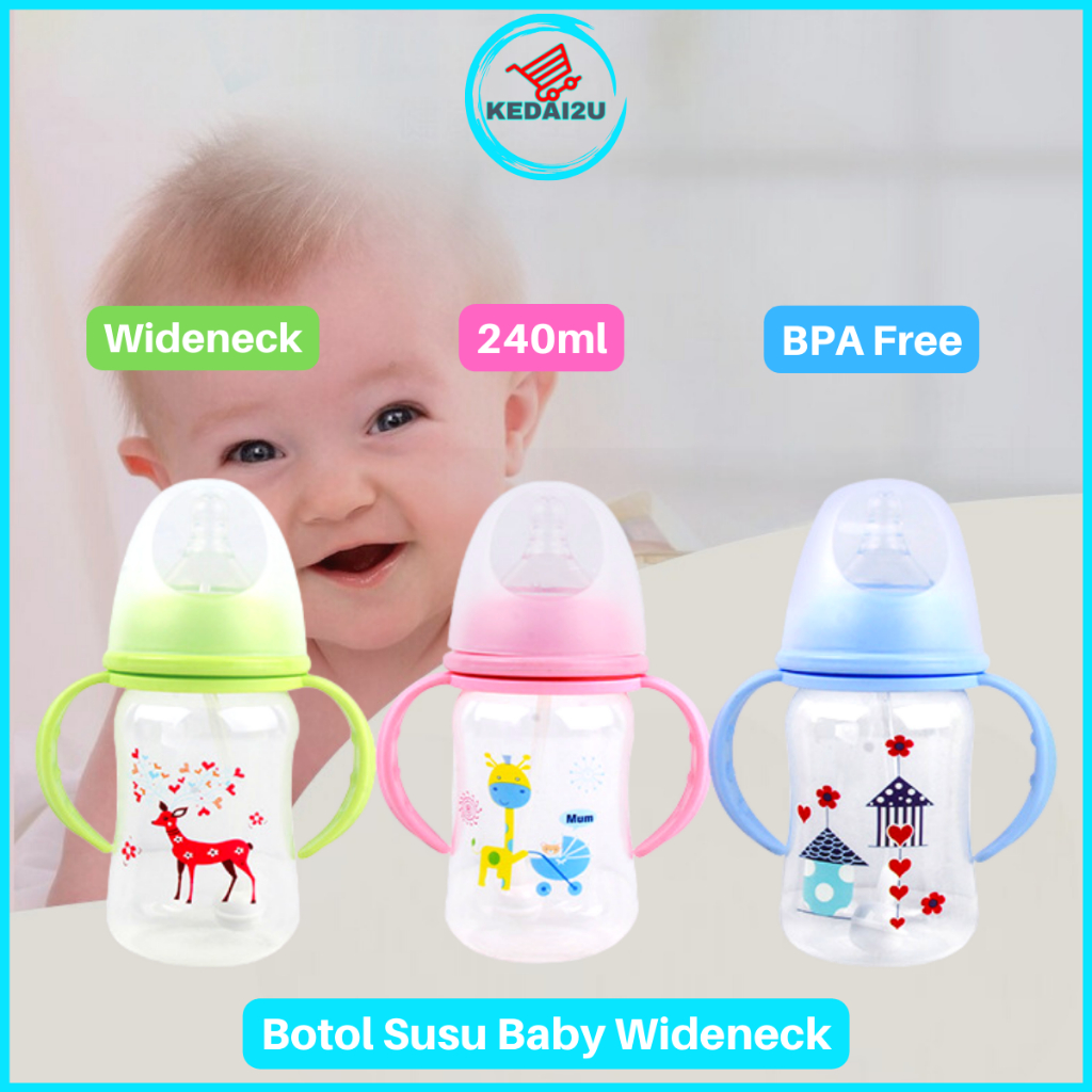 Botol Susu Bayi Wideneck Baby Feeding Bottle Pacifier Nipple Teats