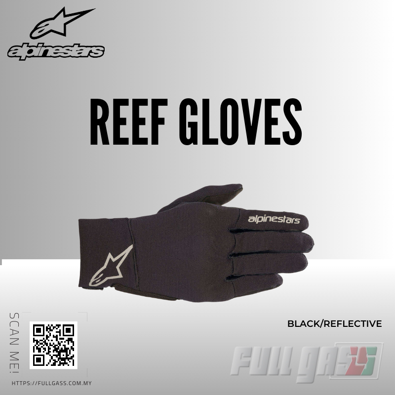 Alpinestars Reef Gloves Black Reflective Original Shopee Malaysia