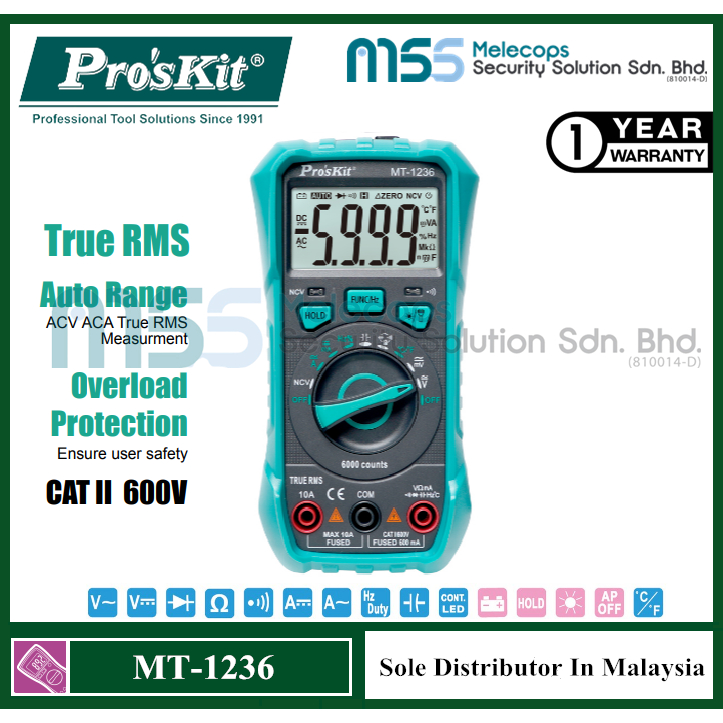 Pro Skit Mt True Rms Digital Multimeter Shopee Malaysia