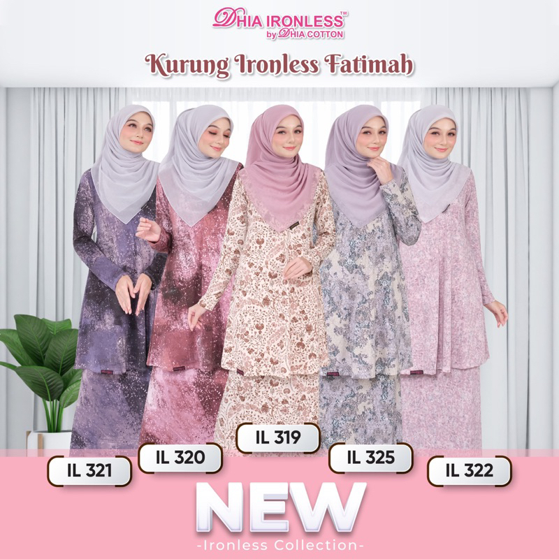 READY STOCK Mega Sale Kurung Ironless Fatimah Cantik Dan Murah By