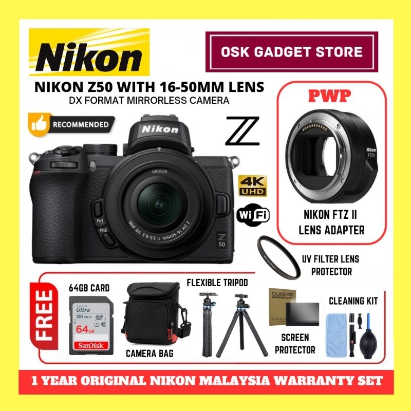 Nikon Z Z Mp K Uhd Dx Format Mirrorless Camera With Mm Vr