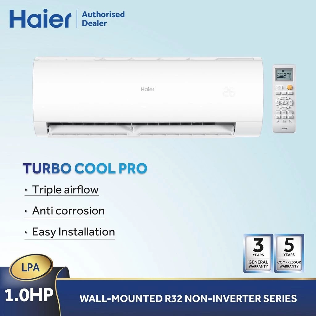 Sales Haier 1HP 1 5HP 2HP R32 Non Inverter Air Conditioner HSU