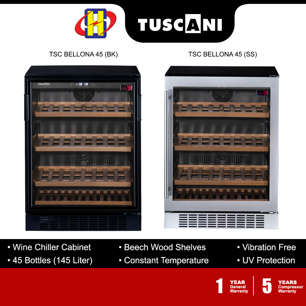 Tuscani Wine Chiller L Wooden Shelves Wine Cellar Tsc Bellona