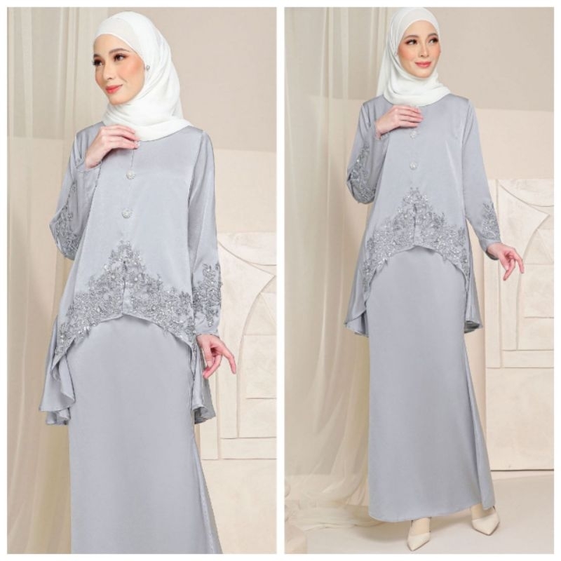 Estella Premium Moden Kurung Satin Lace Estella Kurung Moden Satin