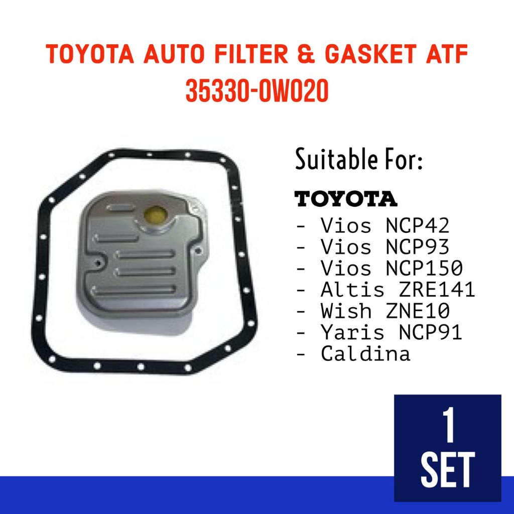 TOYOTA AUTO TRANSMISSION FILTER GASKET ATF 35330 0W020 VIOS NCP42