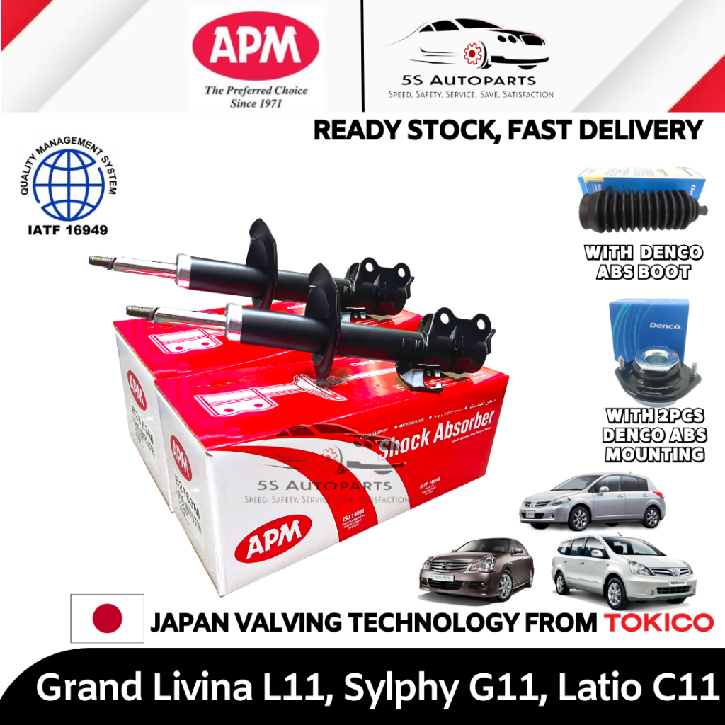 APM Grand Livina L11 Sylphy G11 Latio C11 Front Rear Absorber Set