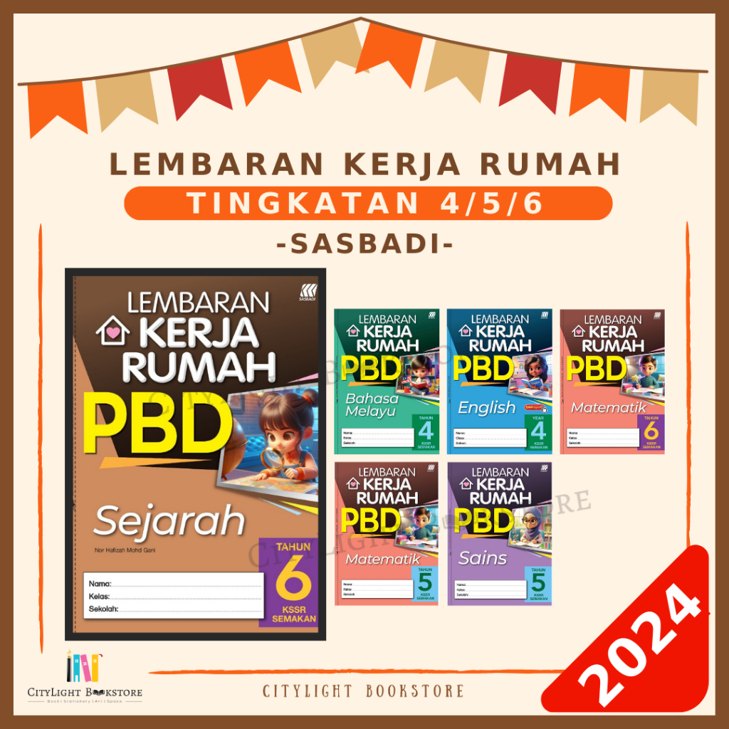 CITYLIGHT Buku Latihan 2024 Lembaran Kerja Rumah PBD KSSR Tahun 4