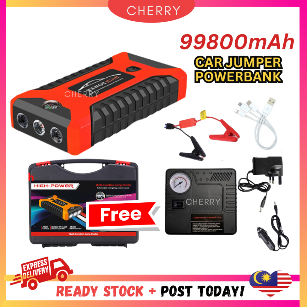 Cherry Mah Car Jumper Car Powerbank Multi Function Car Pump