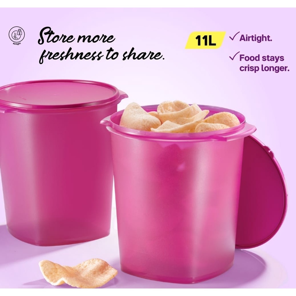 Tall Canister Tupperware Brands 11liter Pcs Shopee Malaysia