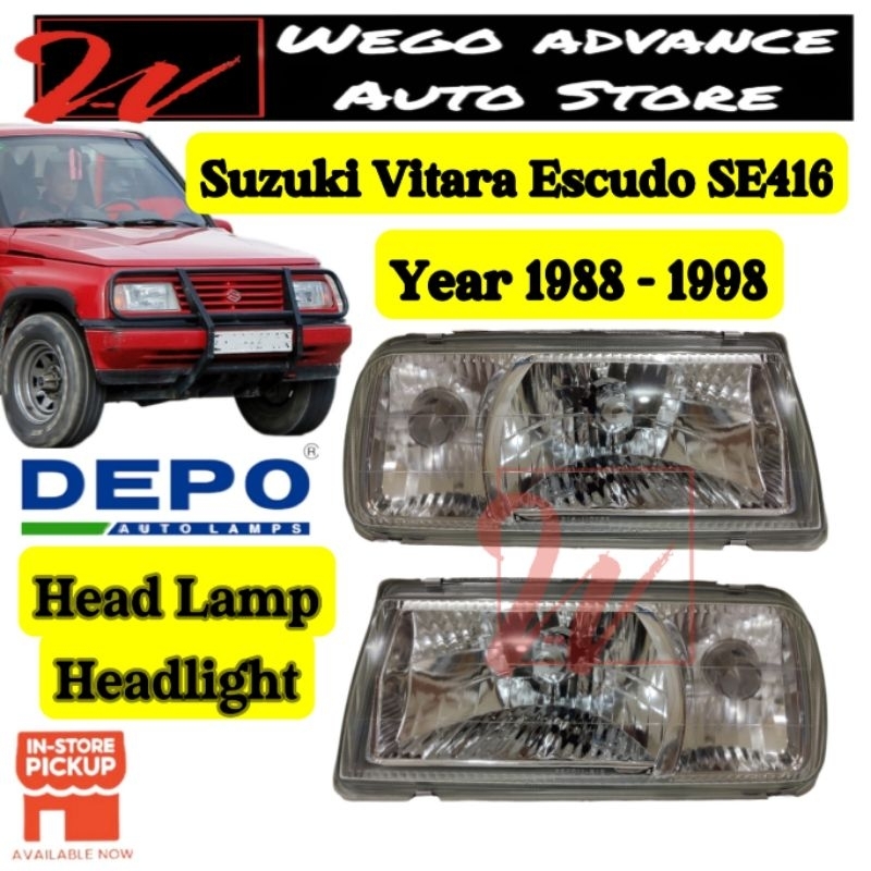 Suzuki Vitara Sidekick Escudo SE416 Head Lamp Headlight Clear Crystal