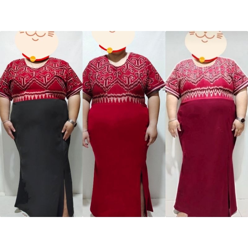 Dress Pua Kumbu Tenun Dengan Skirt Duyung Belah Shopee Malaysia