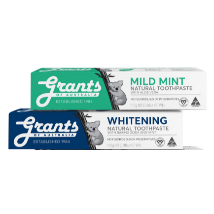 X Grants Whitening Baking Soda Toothpaste G X Mild Mint Aloe