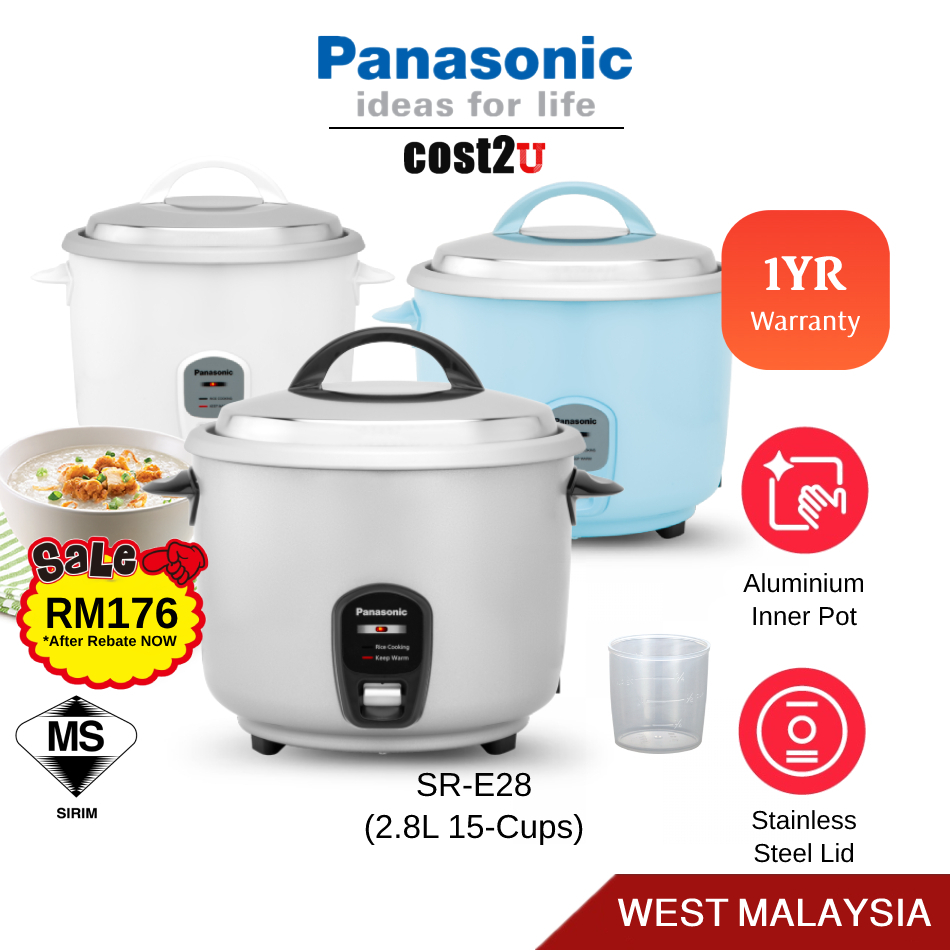 Panasonic Large 2 8L Conventional Rice Cooker SR E28 Periuk Nasi