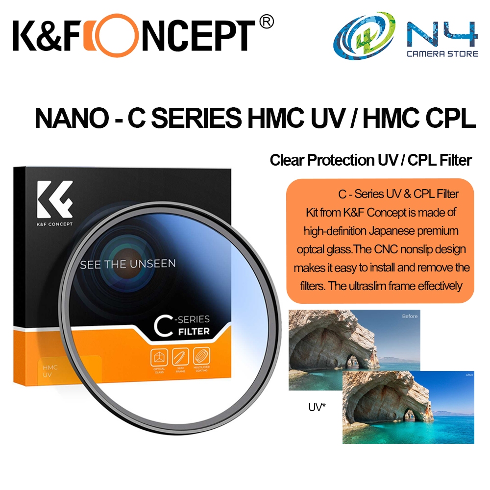 K F Concept CPL Nano C Series HMC CPL Filter HMC UV Filter For DSLR