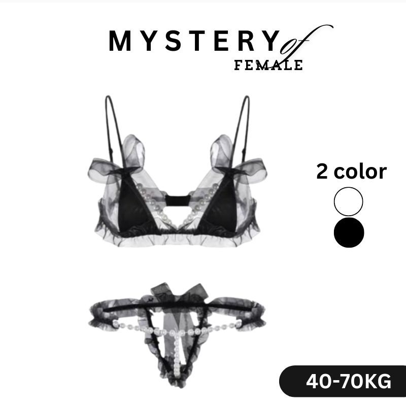 Pearl Bikini Sleepwear Set Sexy Lingerie Nightwear Baju Tidur Seksi