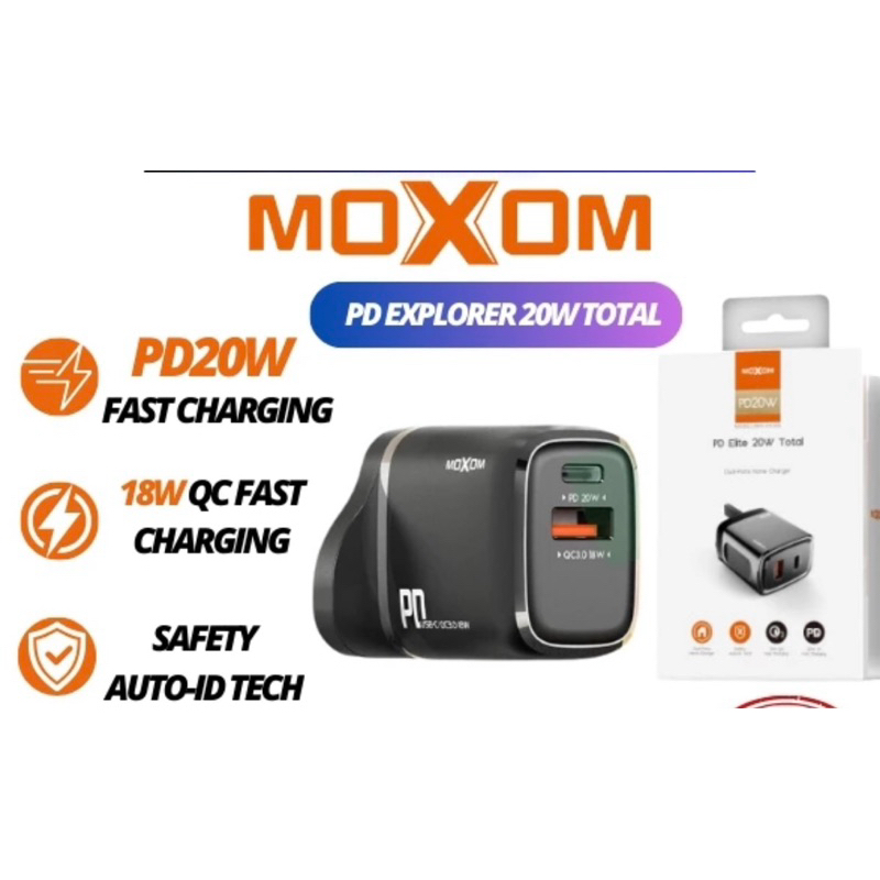 Moxom Pd Explorer W Total Charger Shopee Malaysia