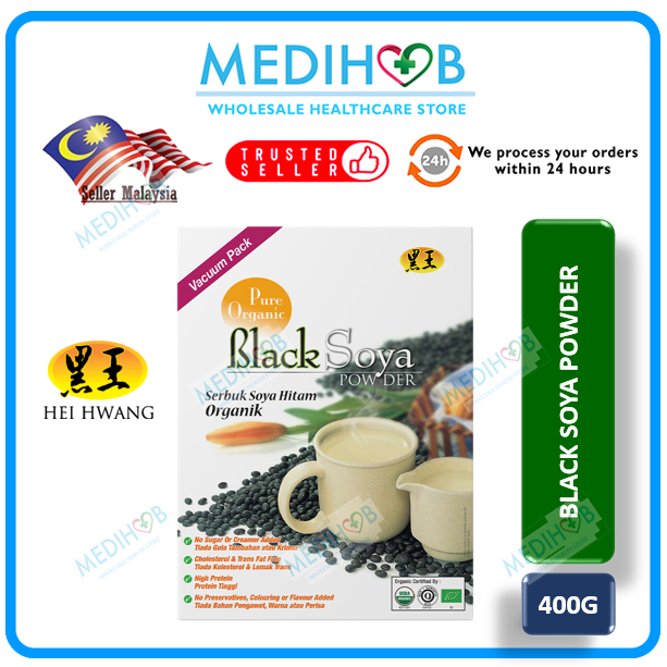 Hei Hwang Organic Black Soya Powder No Sugar G