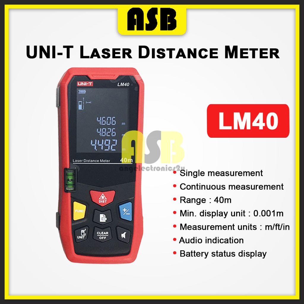 Pc Uni T Lm Laser Distance Meter Meter Meter Jarak Laser