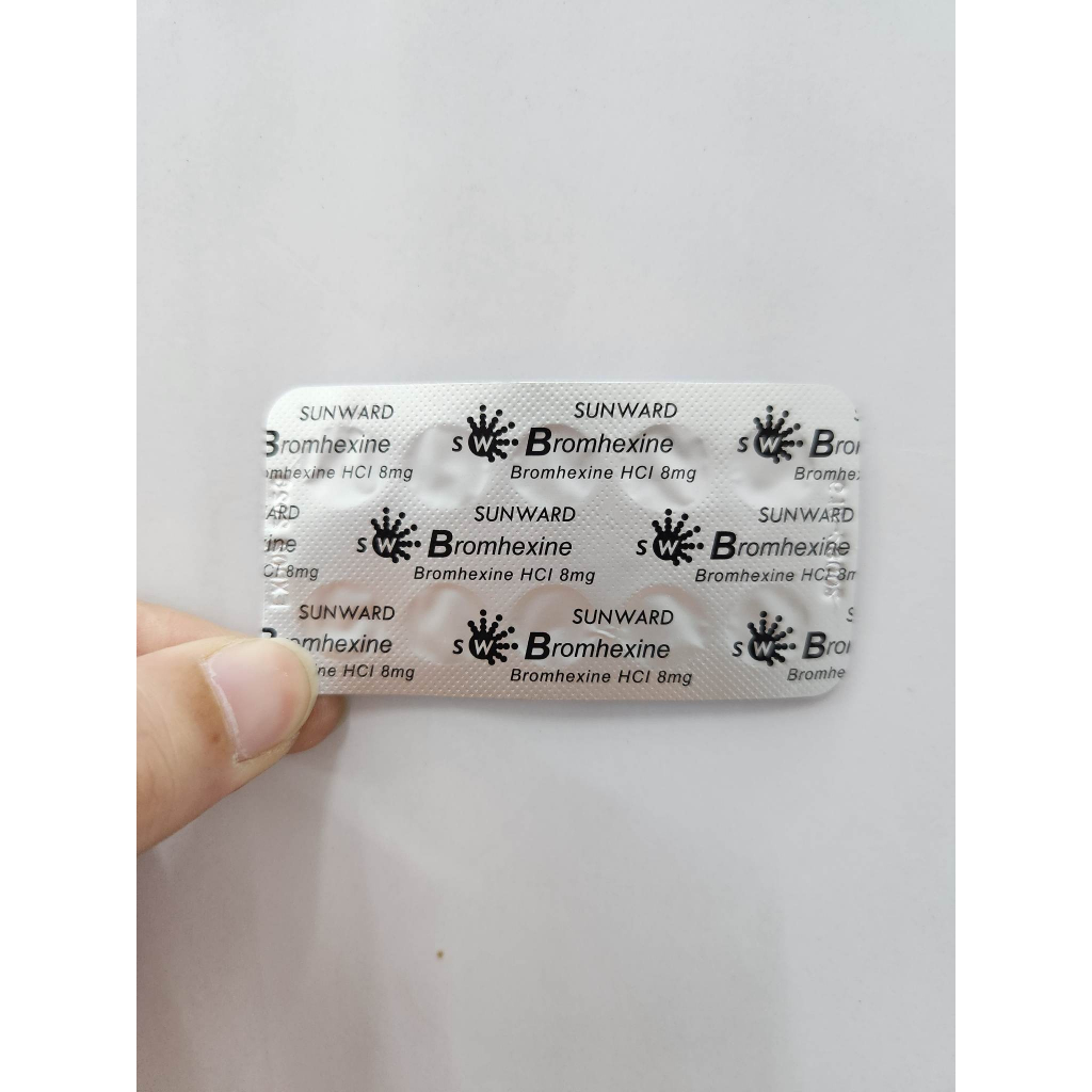 Sunward Bromhexine 8mg Tablet 10 S 1strip Exp Febuary 2026 Shopee