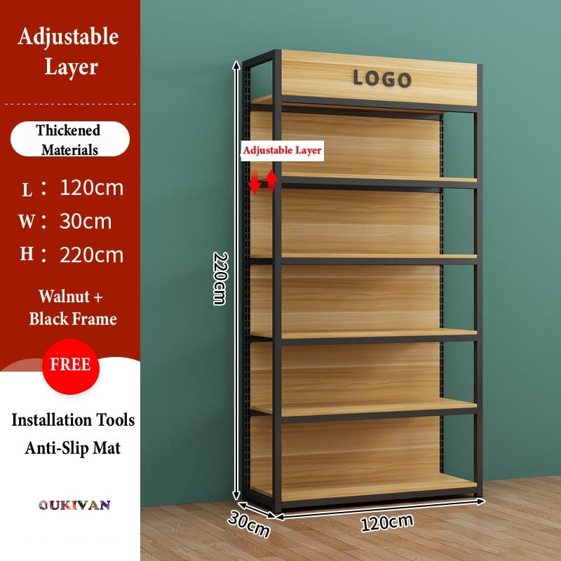 Adjustable Display Rack Cabinet Kabinet Rak Paparan Full Set With