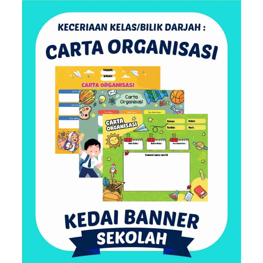 Carta Organisasi Organization Chart Set Keceriaan Kelas Bilik