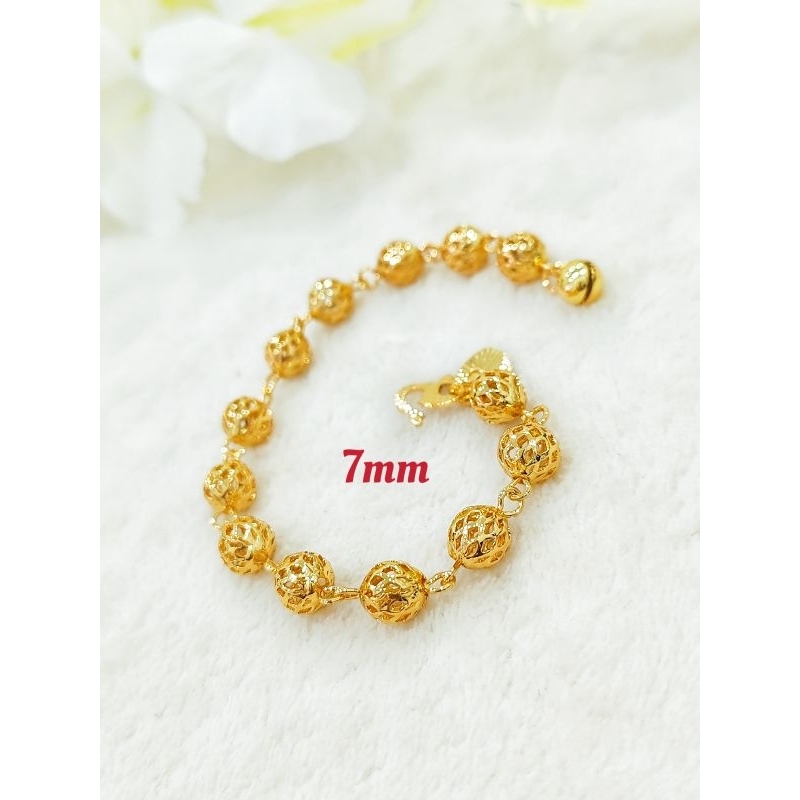 Rantai Tangan Boba 7mm Emas Bangkok Bracelet Free Cop Shopee Malaysia