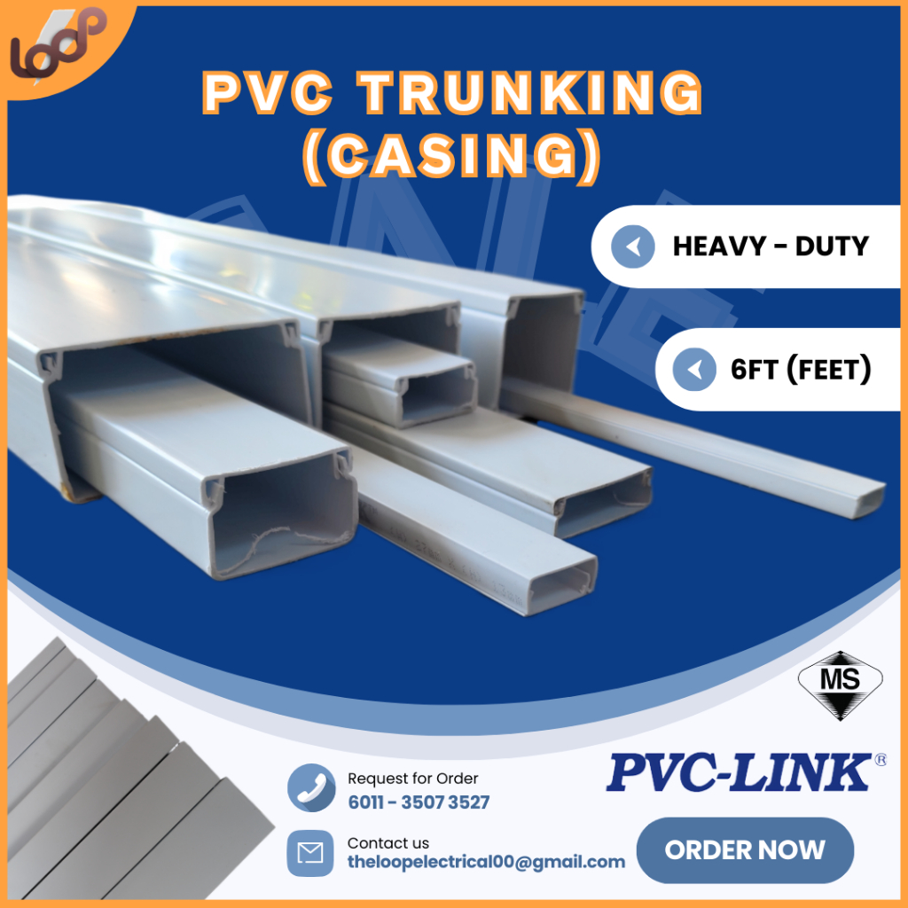 Ready Stock Pvc Casing Wiring Pvc Trunking Wayar Elektrik Casing