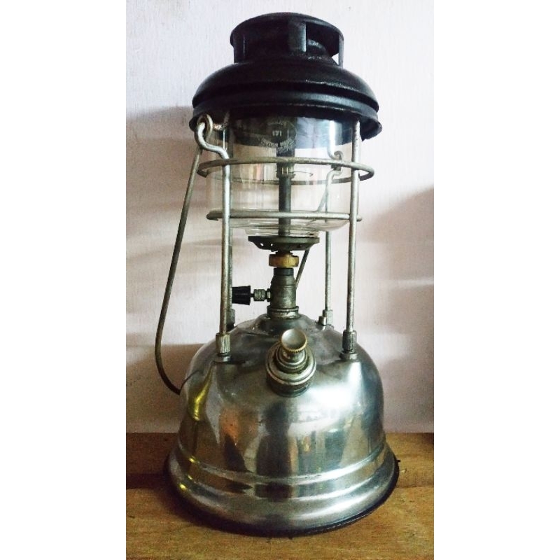 Tilley England Pressure Lantern Brass Kerosene Lampu Pam Antik Tembaga