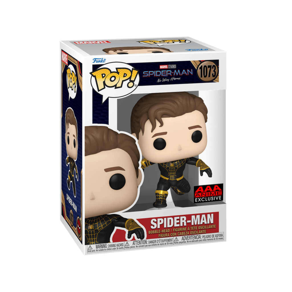 Spider Man No Way Home SpiderMan Unmasked Black Suit Funko Pop