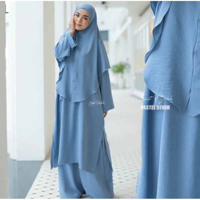 Set Arafah Suit Hijrah Ironless Set Haji Umrah By Hijab Galeria Suit