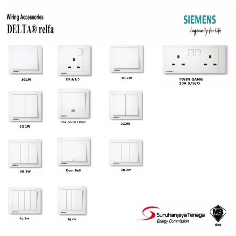 Siemens Delta Relfa Series Switches Socket Outlet Shopee Malaysia