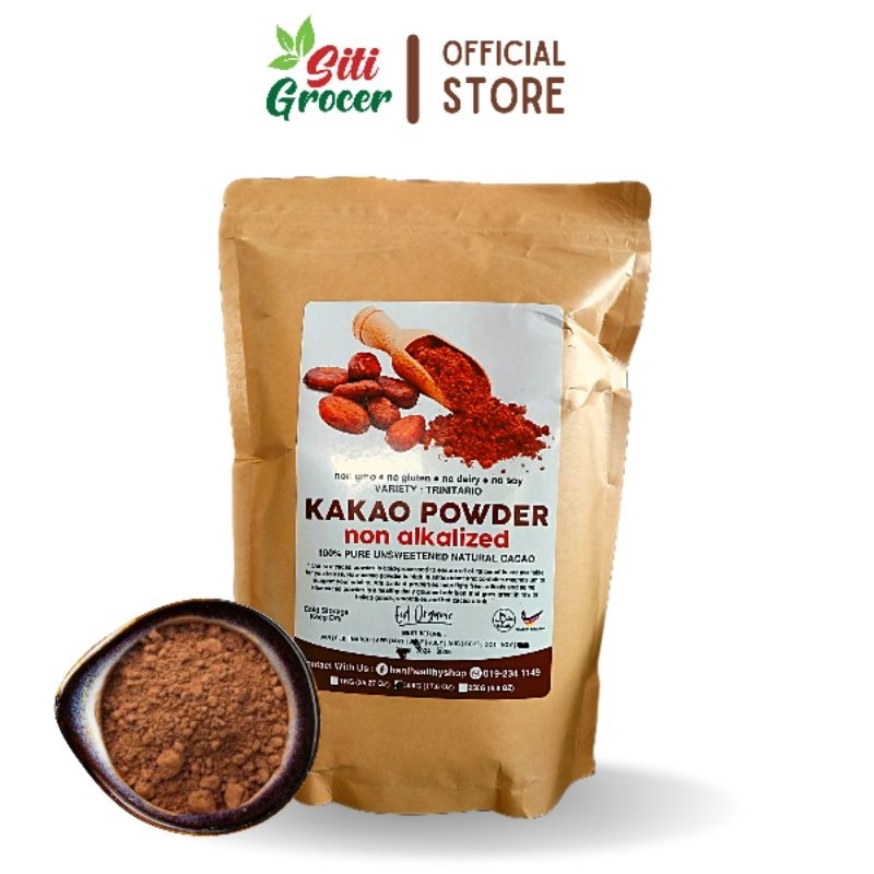 Eid Organic Non Alkalized Cacao Powder Unsweetened Cacao Powder Serbuk