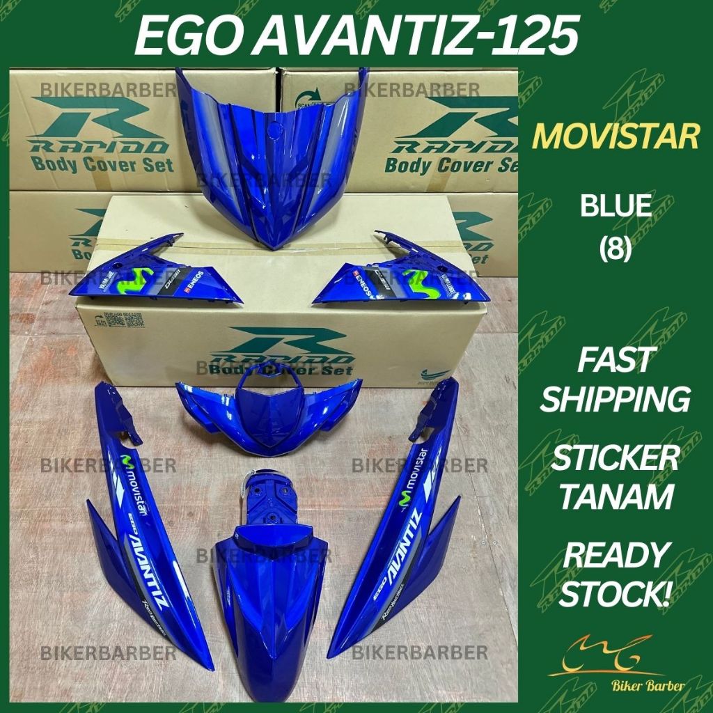 RAPIDO Coverset Yamaha Ego Avantiz 125 Movistar 8 Blue Body Cover Set