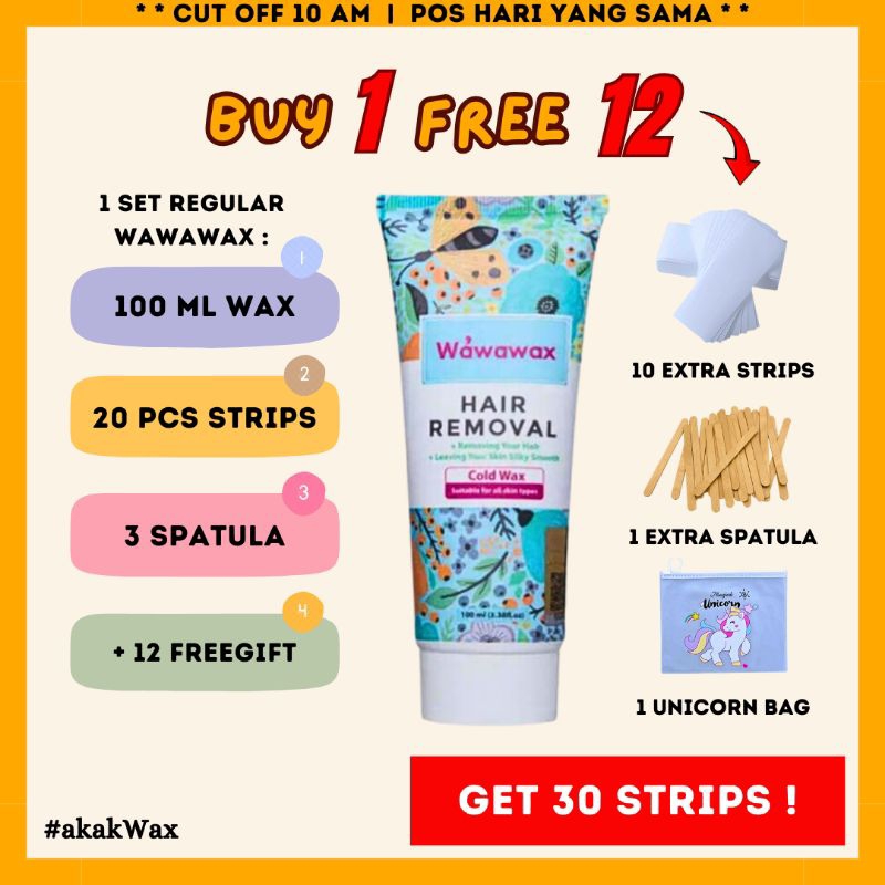 Wawawax Hair Removal 100ml 30ml Cabut Bulu Hingga Akar Cold Wax