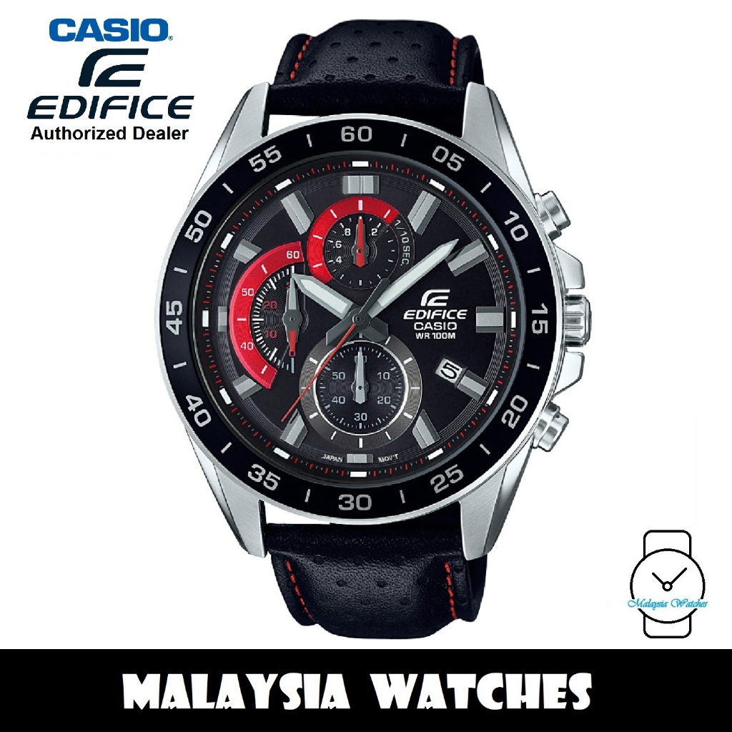 OFFICIAL WARRANTY Casio Edifice EFV 550L 1A Quartz Chronograph 100M