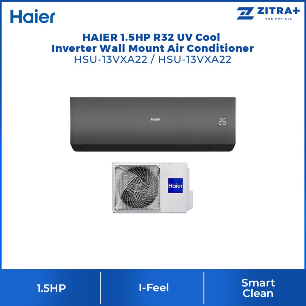 HAIER 1 5HP R32 UV Cool Inverter Wall Mount Air Conditioner HSU 13VXA22