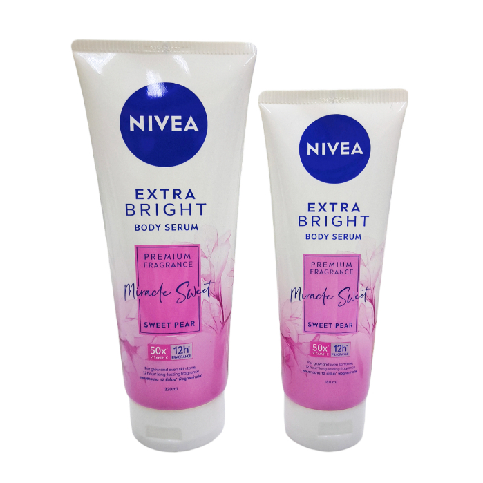 NIVEA Extra Bright Miracle Sweet Body Serum Sweet Pear 180ml 320ml