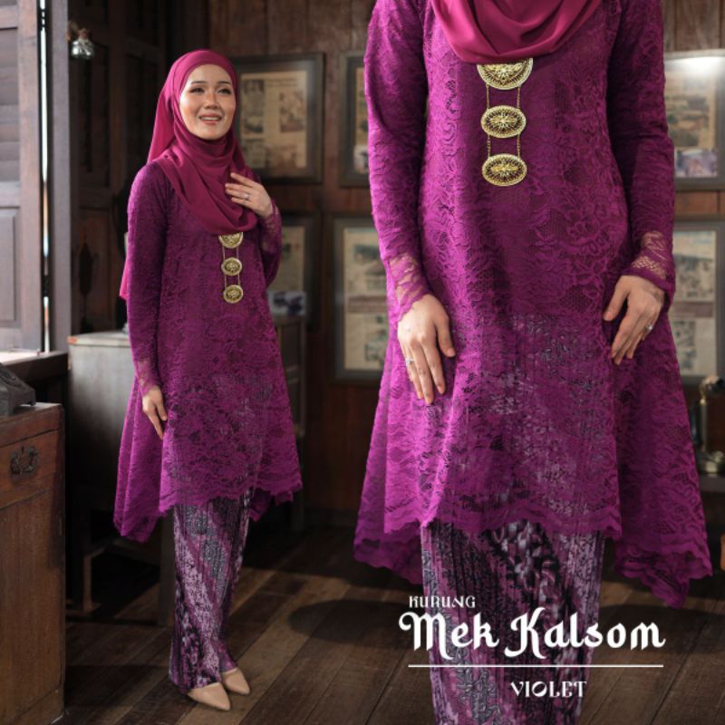 RAYA 2024 TUNIK MY KURUNG MEK KALSOM LACE EXCLUSIVE Shopee Malaysia