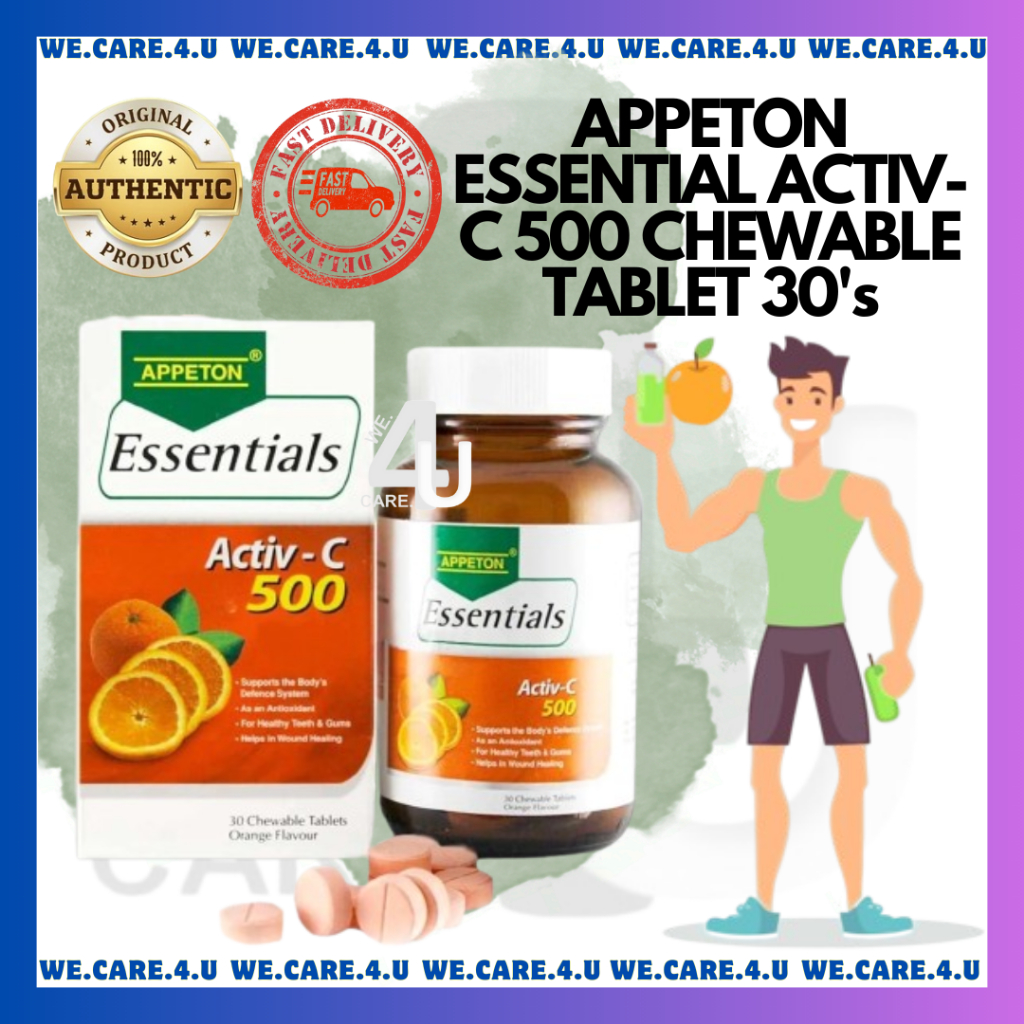 Appeton Essential Activ C Chewable Tablet S Orange Flavour