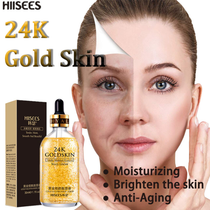 24k Pure Gold Healthy Brightening Serum 30ml Face Serum Acido