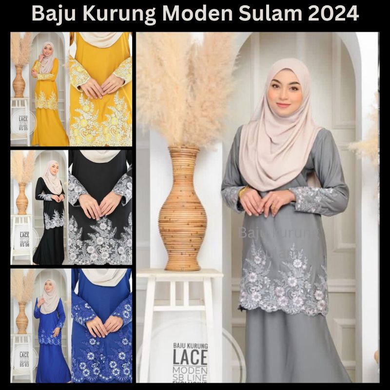 Baju Kurung Moden Sulam Exclusive Baju Kurung Sulam Raya Baju