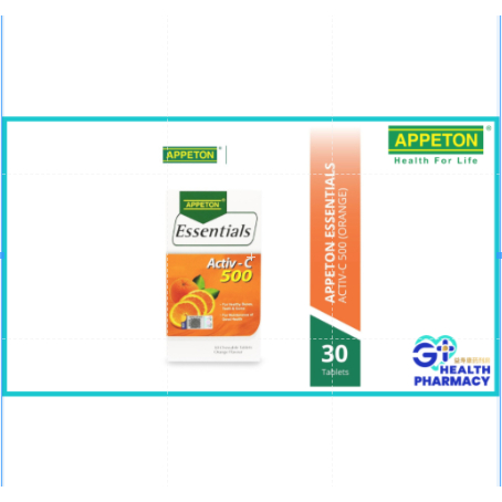 Appeton Essentials Activ C 500mg Orange 30 Pcs Shopee Malaysia