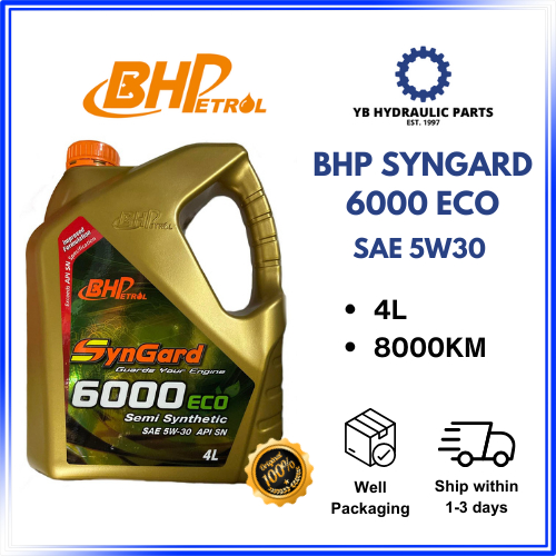 Bhp Syngard Eco Semi Synthetic Engine Oil L Sn W Minyak Hitam