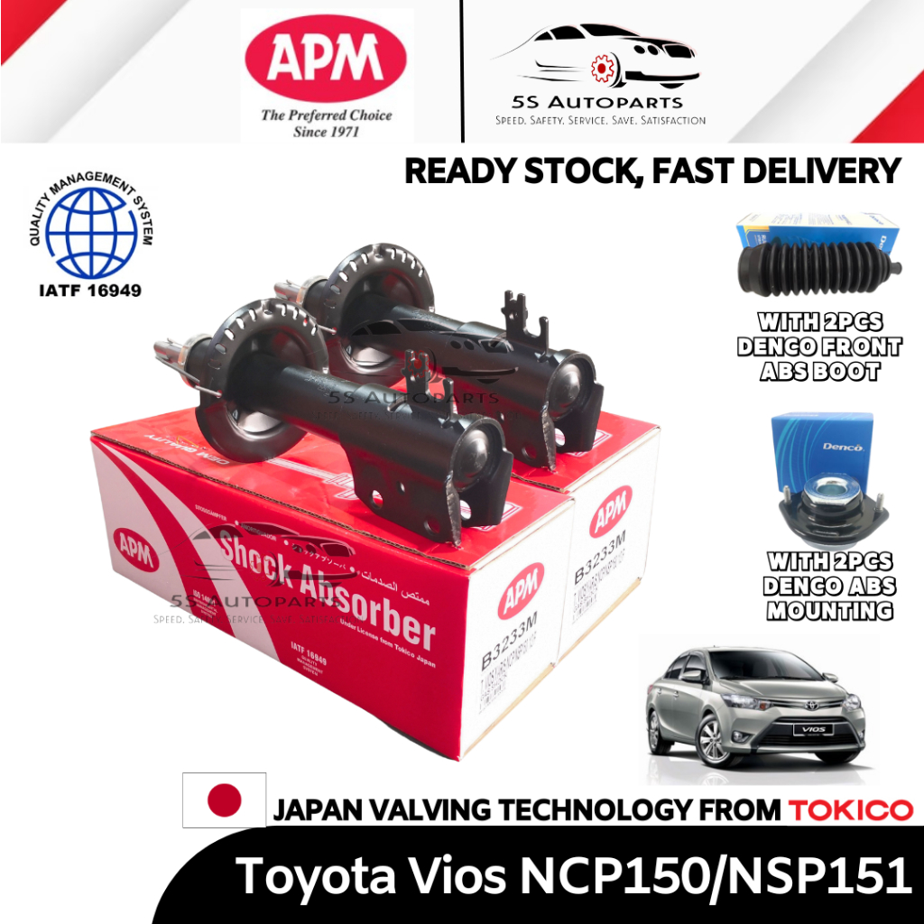 Apm Toyota Yaris Vios Ncp Gas Shock Front Rear Absorber Set