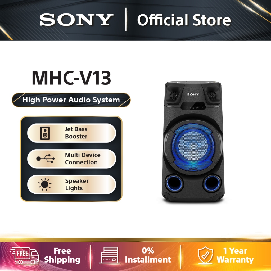 Sony High Power Audio System With Bluetooth Technology MHC V13 Shopee