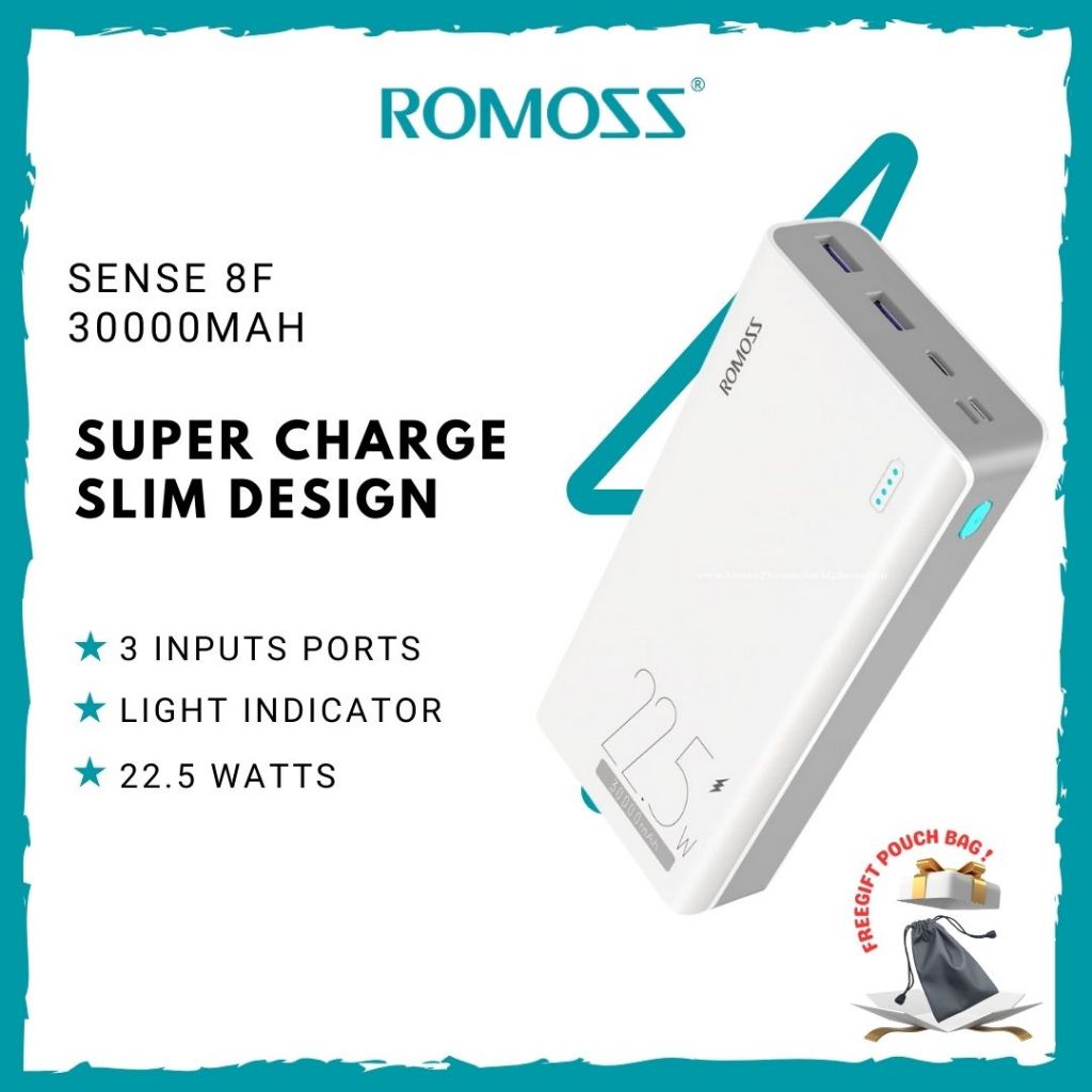 Romoss Sense F Mah Powerbank W Super Fast Charge Portable