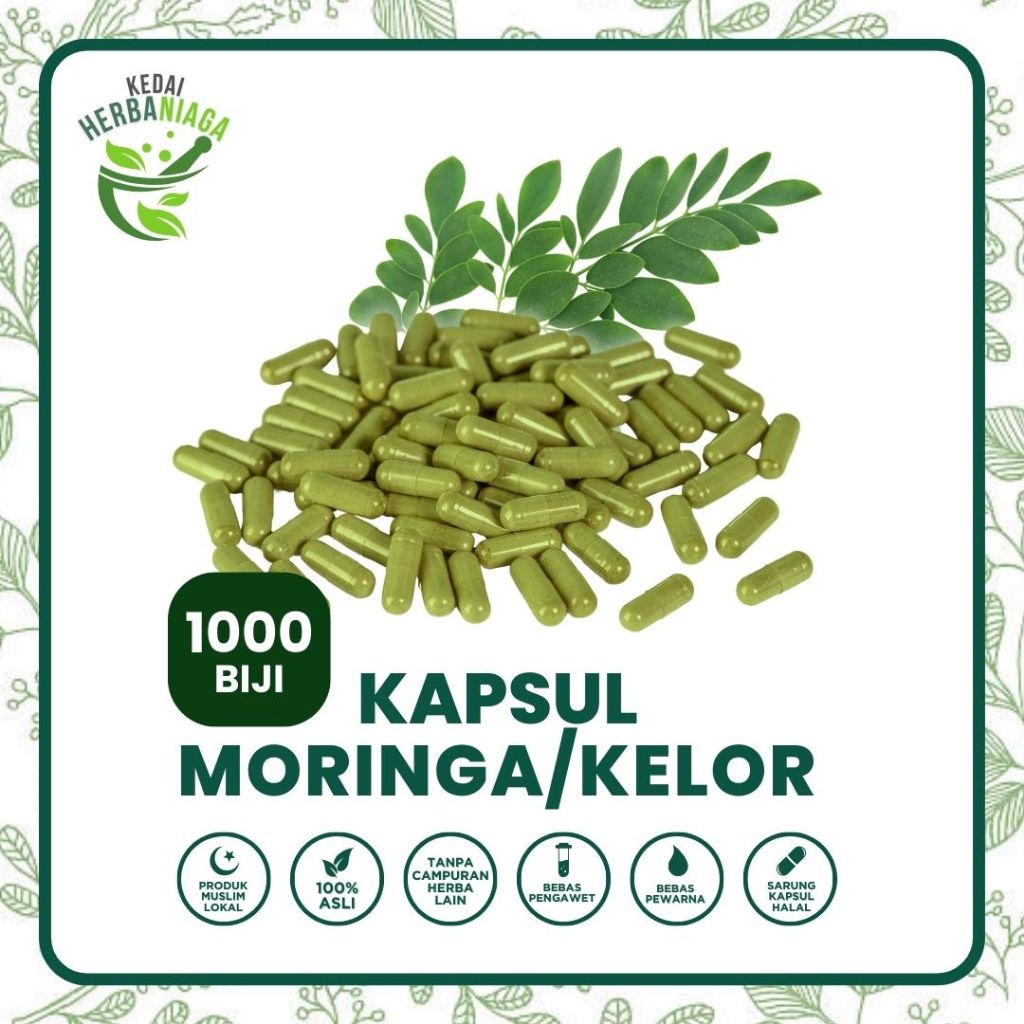 KAPSUL DAUN MORINGA 1000 BIJI Shopee Malaysia