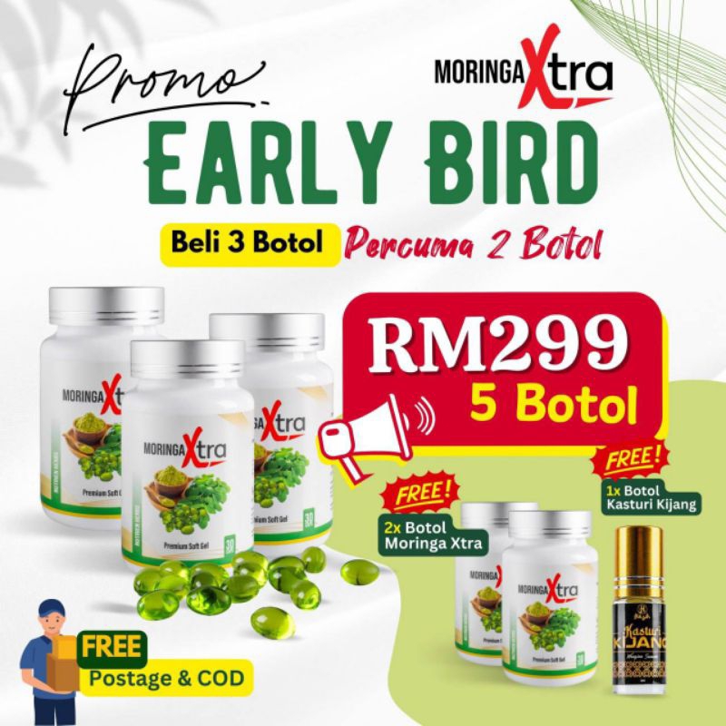 Moringa Xtra Soft Gel Original Hq Kencing Manis Darah Tinggi