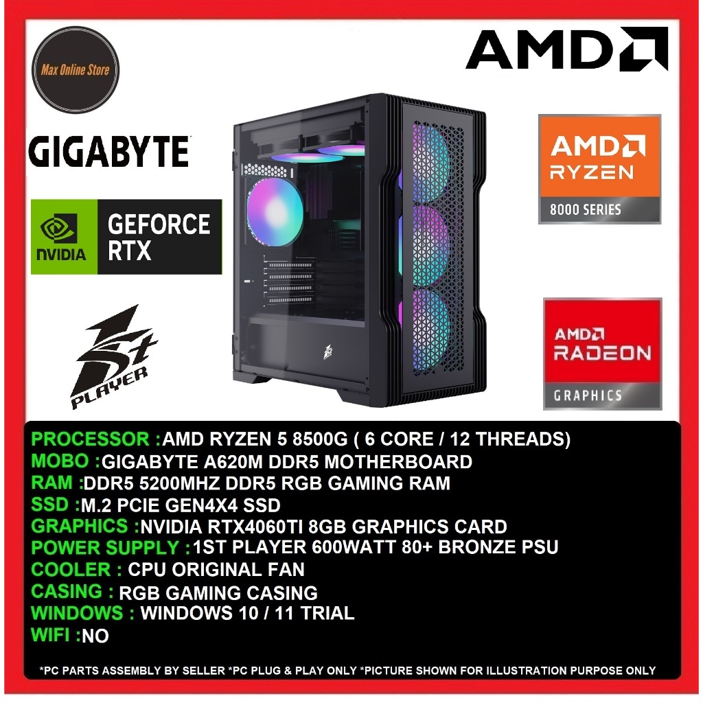 Gaming Value Office Pc Desktop Amd Ryzen G Gb Gb Gb Ssd