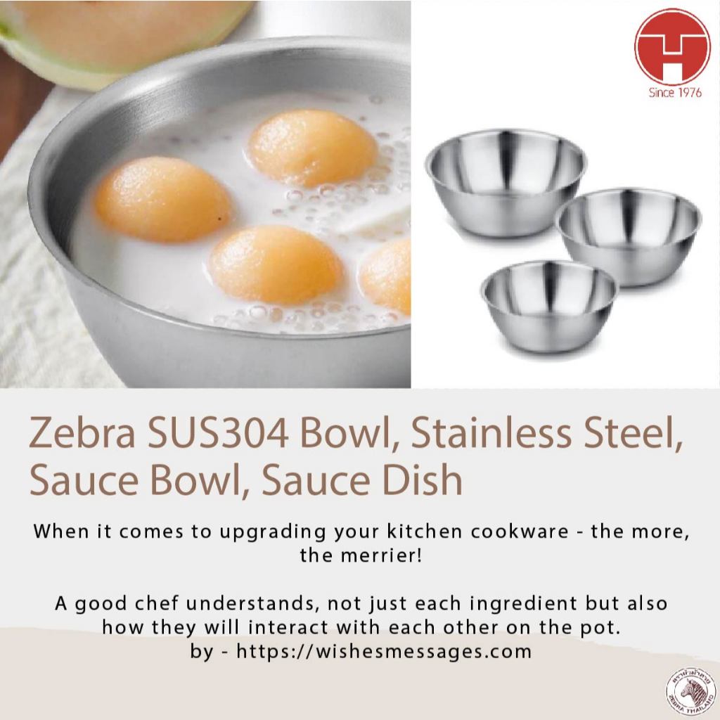 TeoHin Zebra SUS304 Bowl Stainless Steel Sauce Bowl Sauce Dish